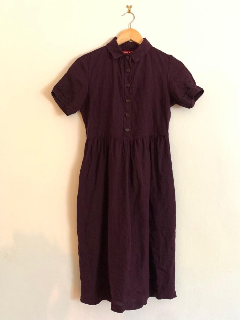 Pyne & Smith No. 22 Cassis Collared Linen Dress